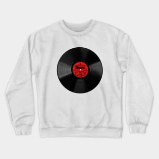 Miami Gift Retro Musical Art Vintage Vinyl Record Design Crewneck Sweatshirt